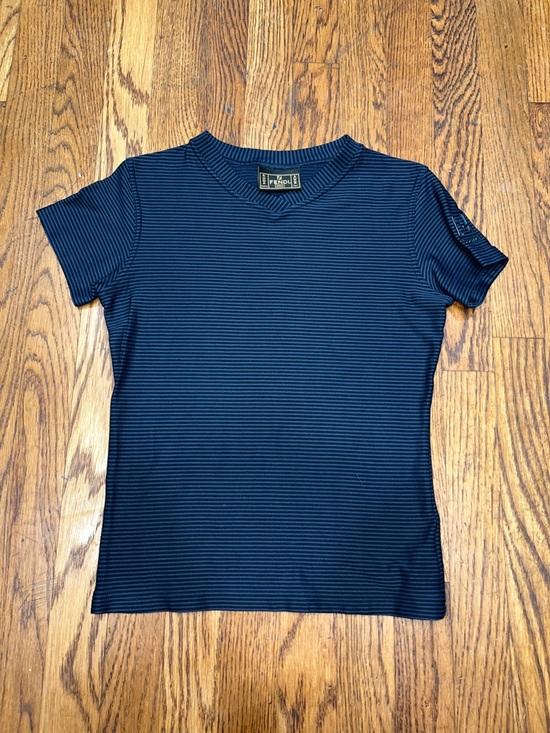 Fendi Tops - Vintage Fendi Jeans Ribbed Knit Top Made in Italy Navy Minimalist Y2K